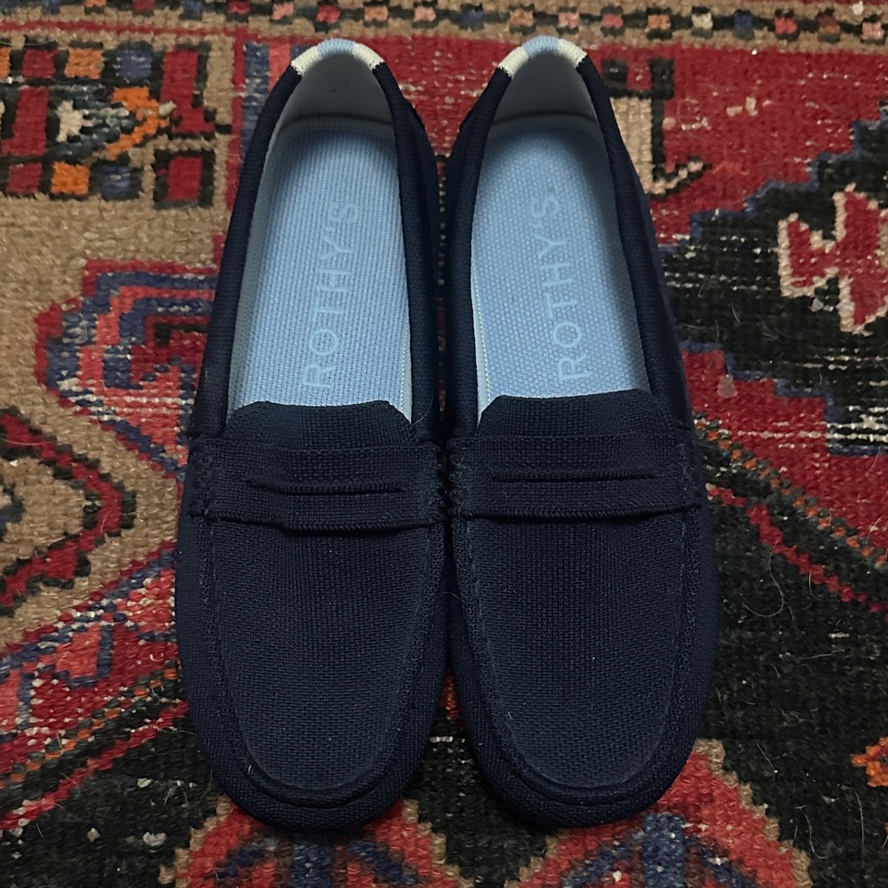 Rothy's Driver Sapphire/ Dark Blue 8 Excellent Condition!